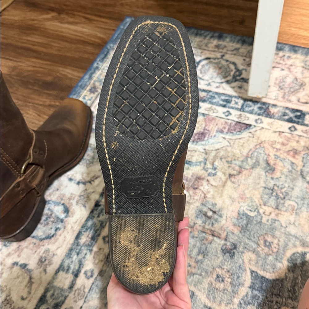 Frye Dark Brown Leather Harness 8R Boots - Picture 6 of 7